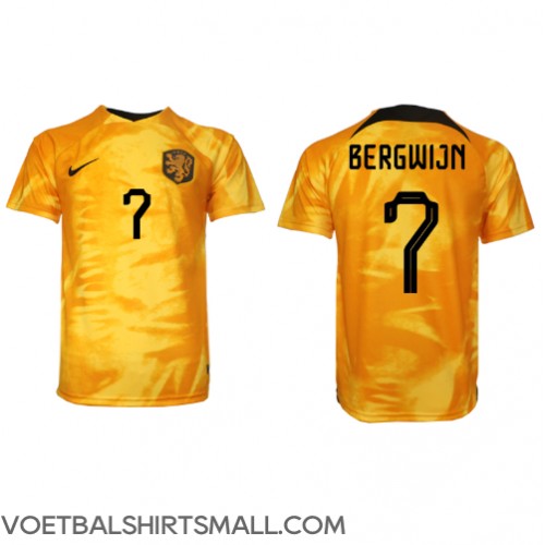 Nederland Steven Bergwijn #7 Voetbalkleding Thuisshirt WK 2022 Korte Mouwen